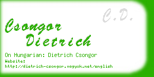 csongor dietrich business card